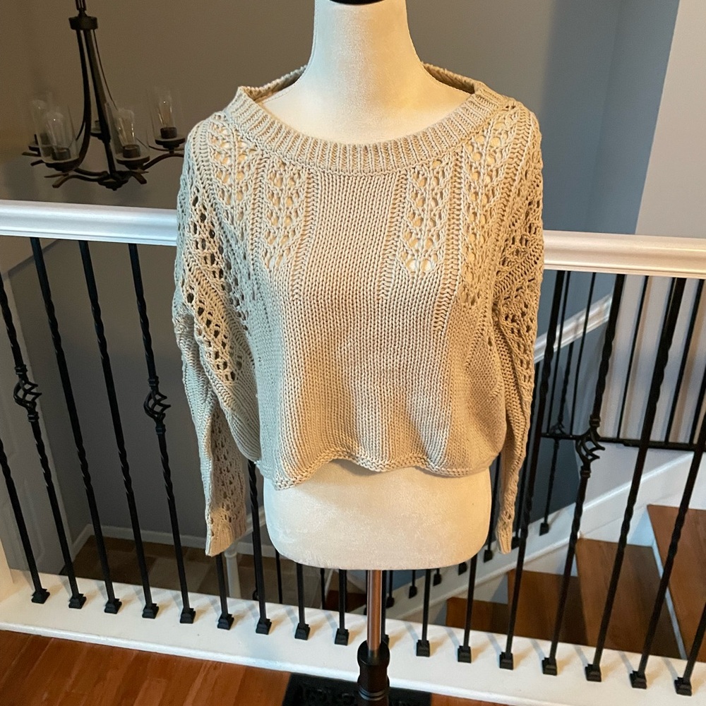 Minnie Rose Chunky Knit Sweater Small